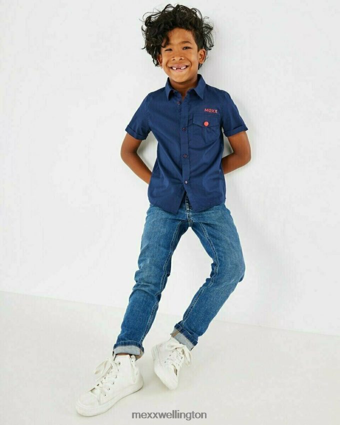 Boys Mexx Blue Blouse short sleeve navy 2B480T963