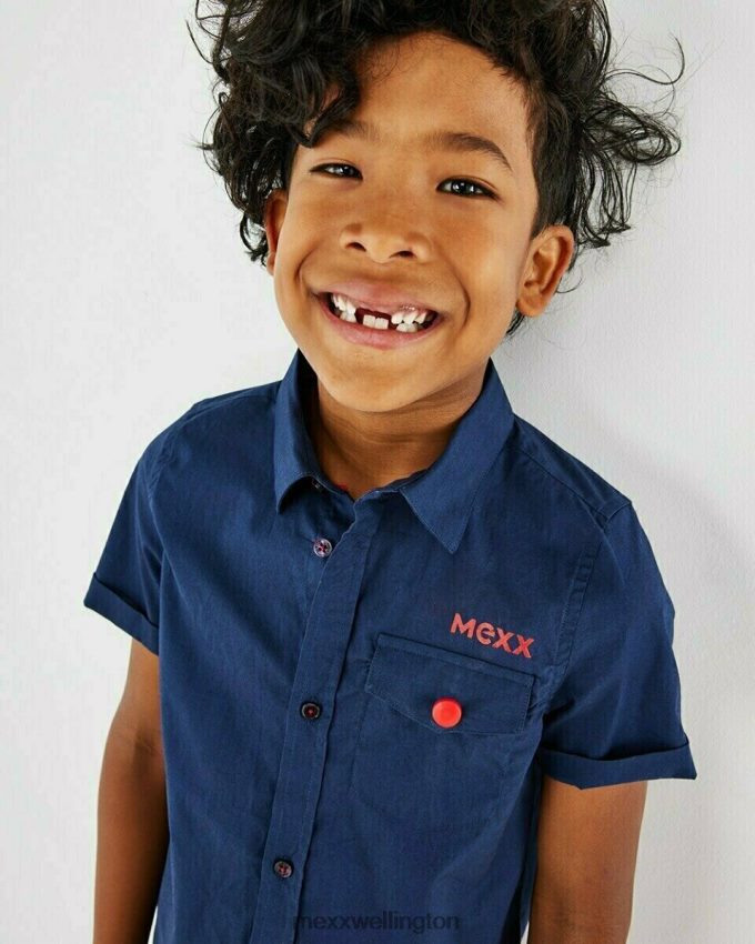 Boys Mexx Blue Blouse short sleeve navy 2B480T963