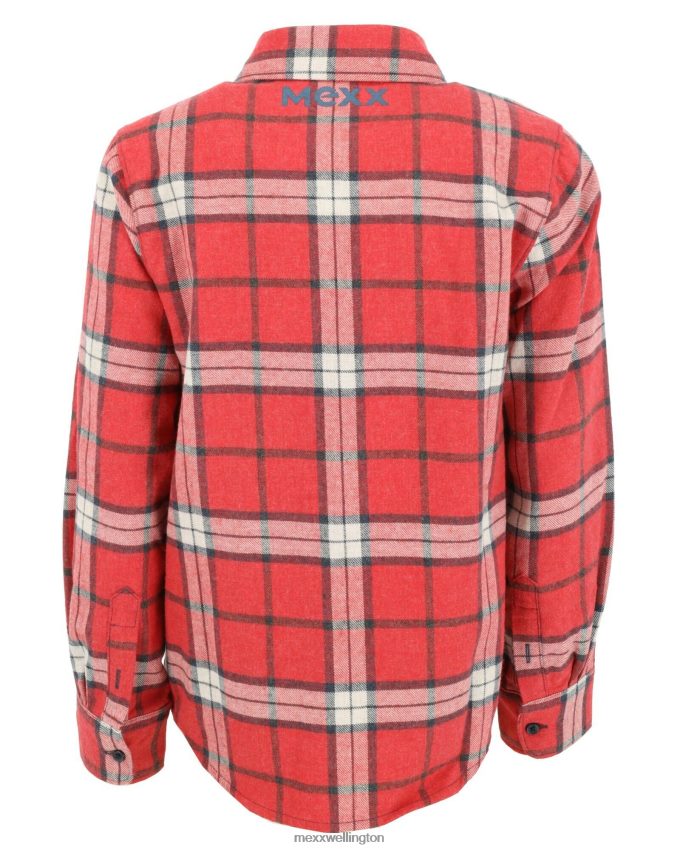 Boys Mexx Red Checked zip through shirt 2B480T938