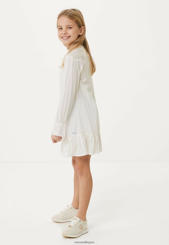 Girls Mexx Beige Broidery Dress Off White 2B480T746