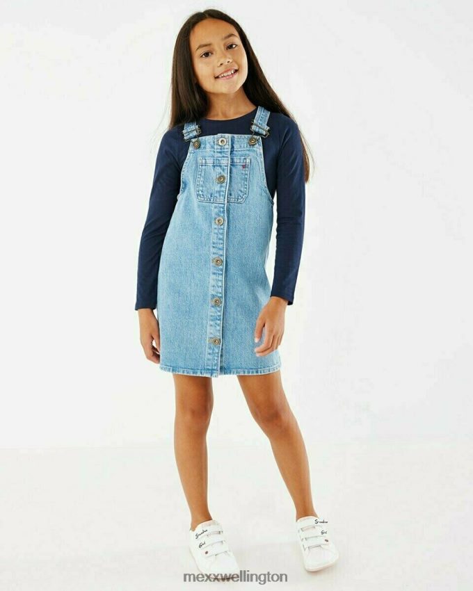 Girls Mexx Blue Dorina denim dress light vintage 2B480T862