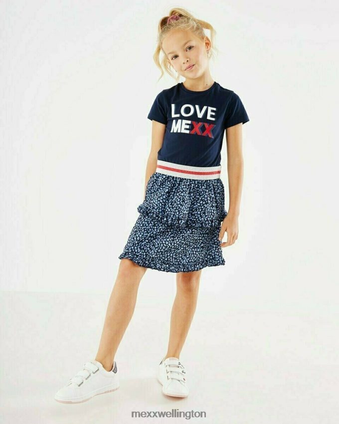 Girls Mexx Blue Two in one dress Navy 2B480T843