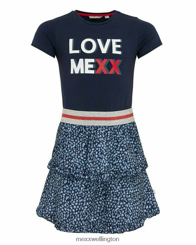 Girls Mexx Blue Two in one dress Navy 2B480T843