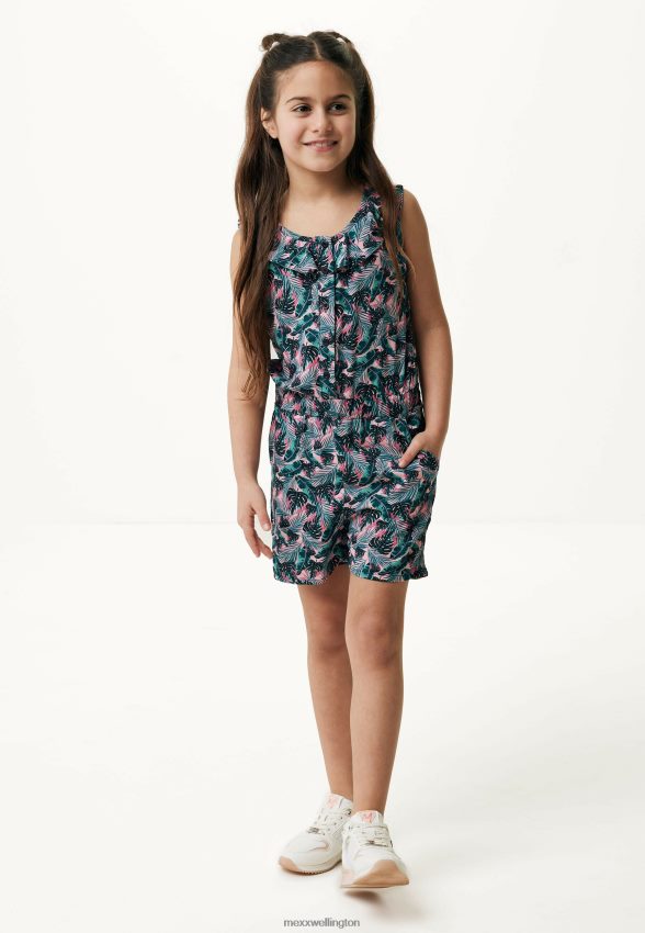 Girls Mexx Pink Printed Jumpsuit Salmon 2B480T776