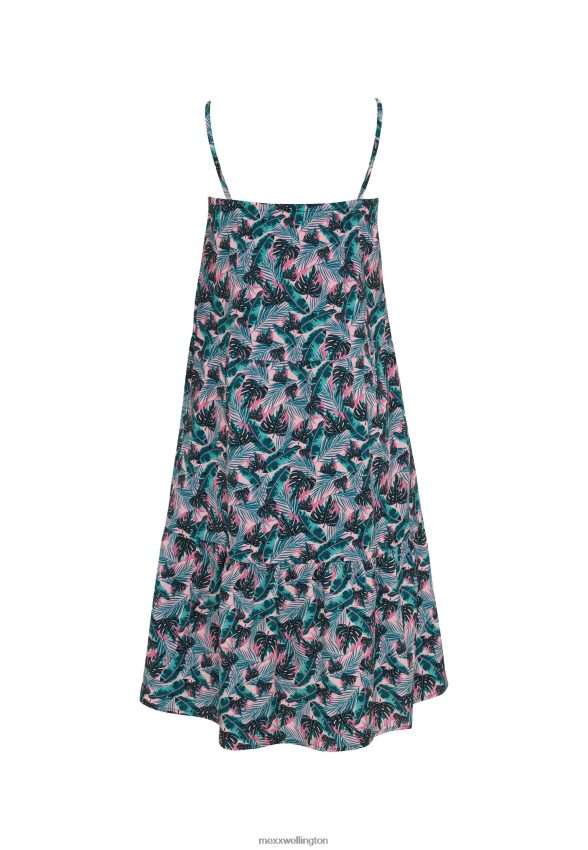 Girls Mexx Pink Printed Spagetti Dress Salmon 2B480T771