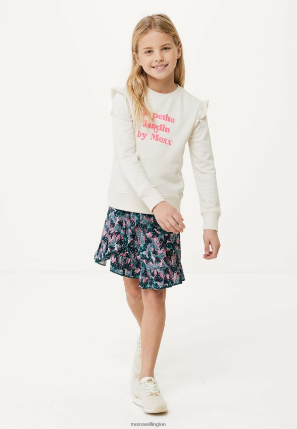 Girls Mexx Pink Printed Wrap Skirt Salmon 2B480T760