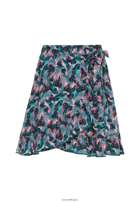 Girls Mexx Pink Printed Wrap Skirt Salmon 2B480T760