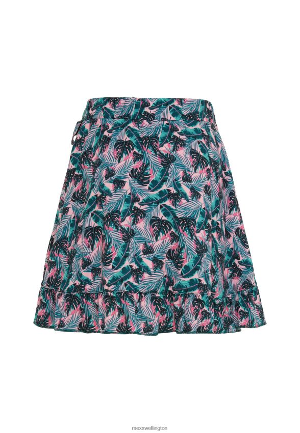 Girls Mexx Pink Printed Wrap Skirt Salmon 2B480T760
