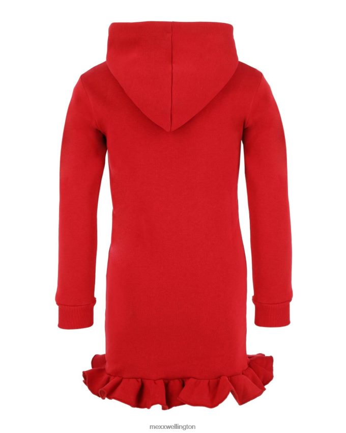 Girls Mexx Red Hooded sweat dress 2B480T818