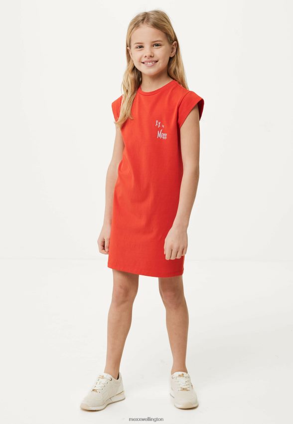 Girls Mexx Red Jersey Dress Short Sleeve 2B480T809