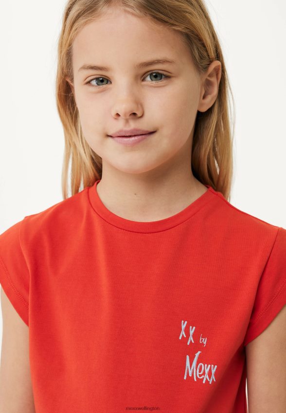 Girls Mexx Red Jersey Dress Short Sleeve 2B480T809
