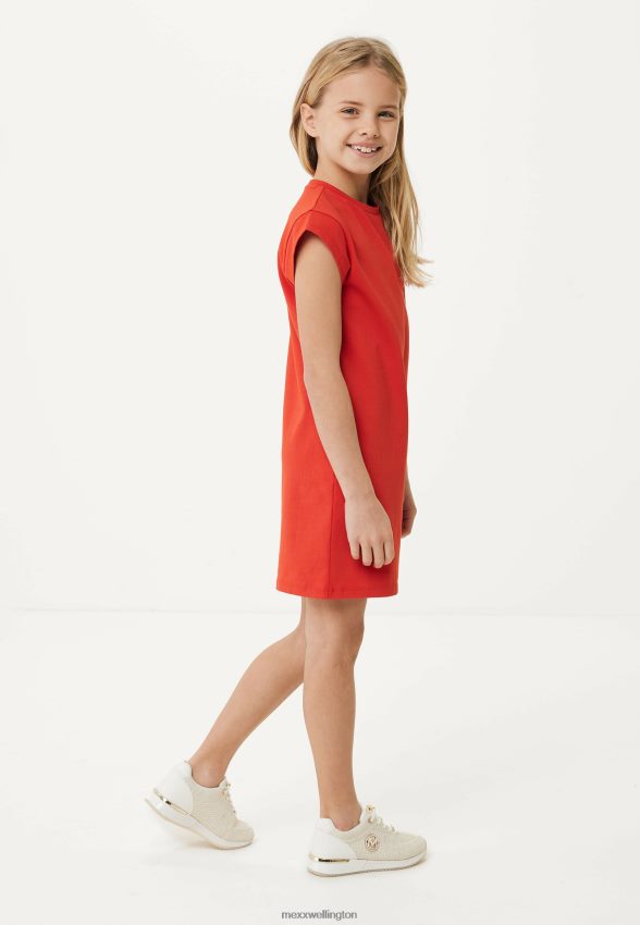 Girls Mexx Red Jersey Dress Short Sleeve 2B480T809