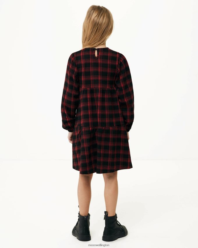 Girls Mexx Red Knitted check dress 2B480T813
