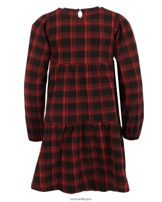 Girls Mexx Red Knitted check dress 2B480T813