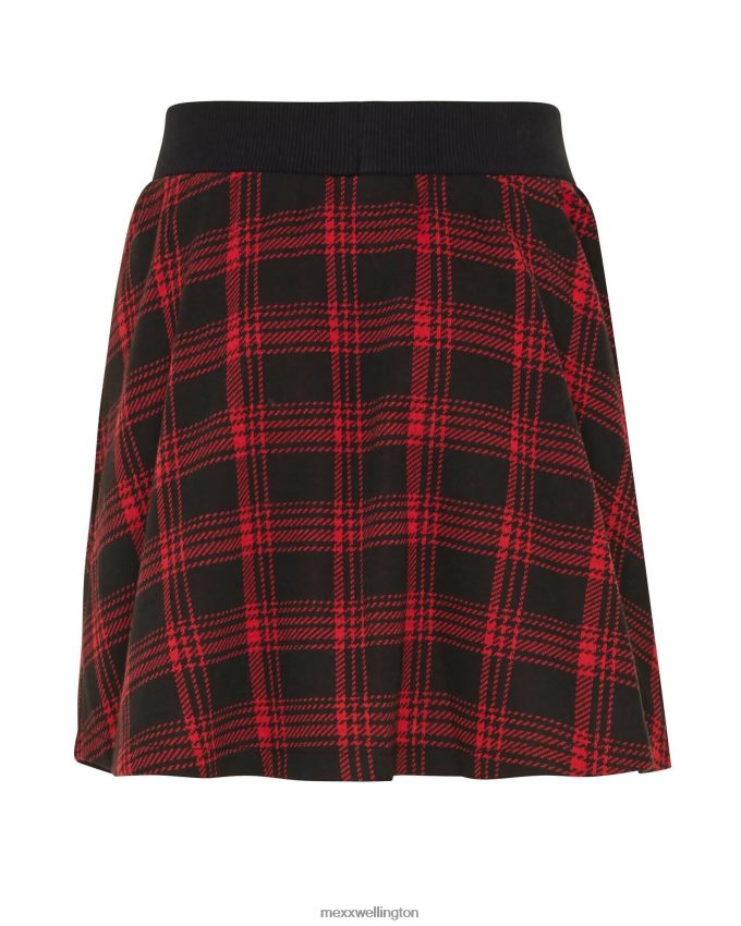 Girls Mexx Red Knitted check skirt 2B480T817