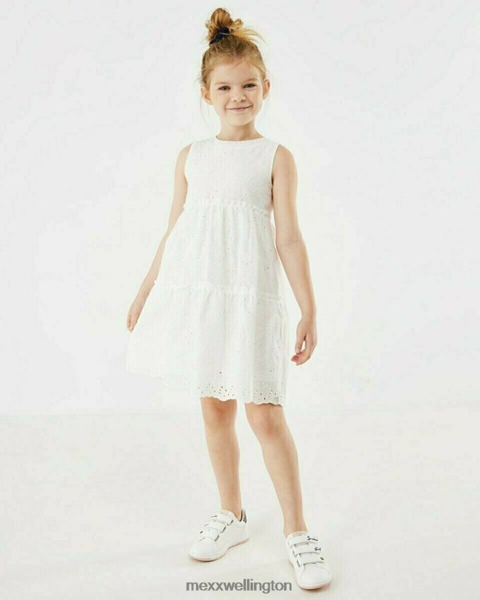 Girls Mexx White Broidery dress Off white 2B480T863