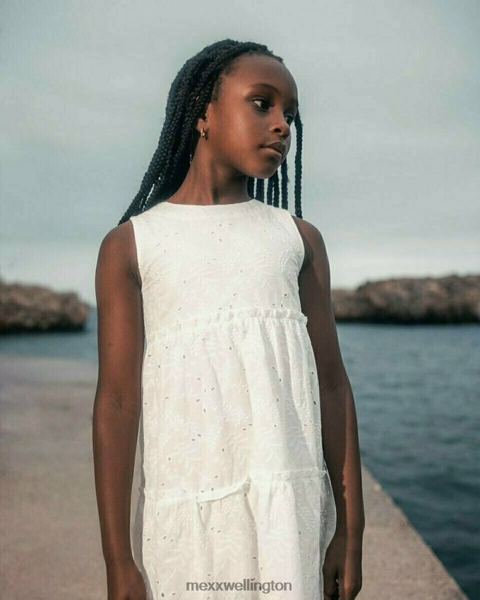 Girls Mexx White Broidery dress Off white 2B480T863