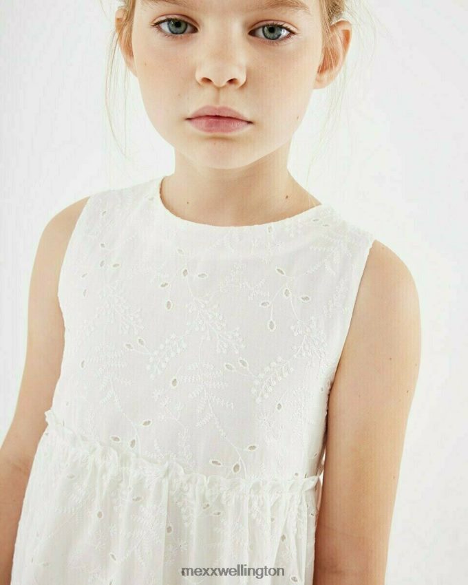 Girls Mexx White Broidery dress Off white 2B480T863