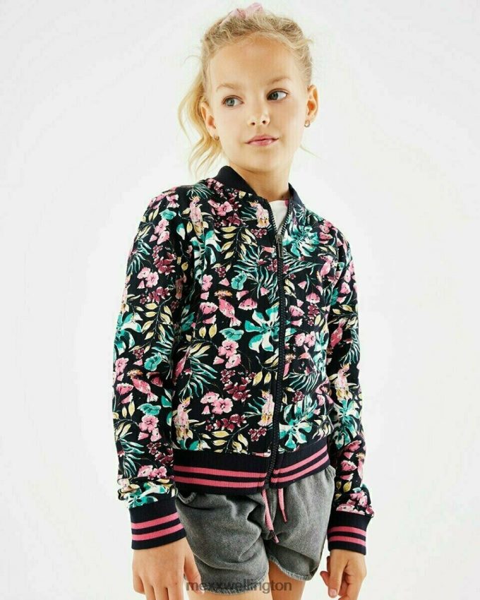 Girls Mexx Blue Printed zip-through bomber navy 2B480T786