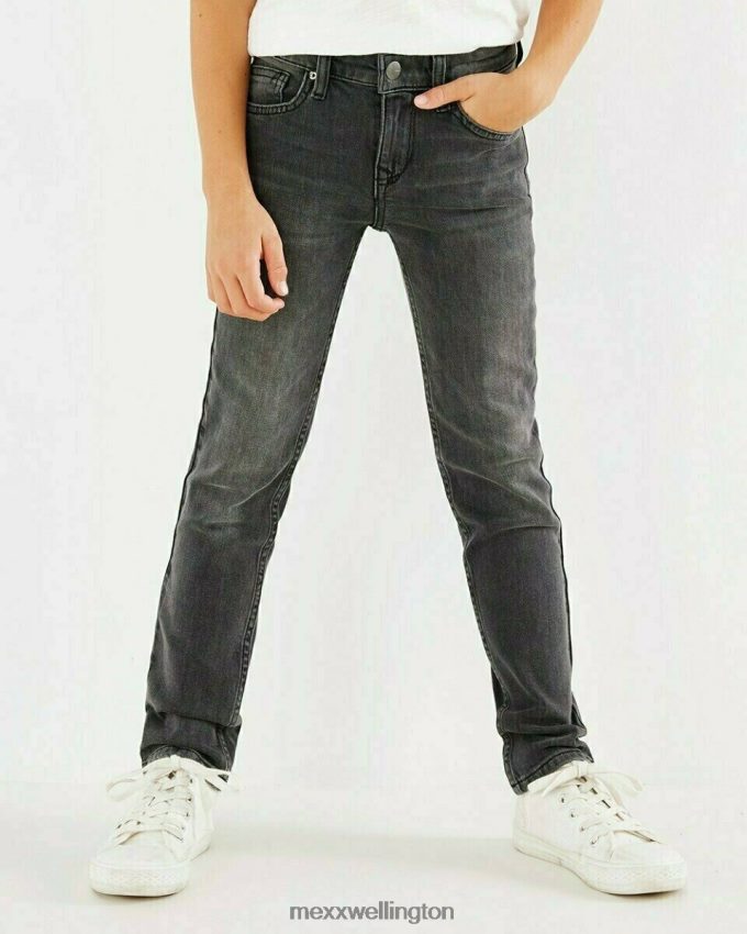 Boys Mexx Schwarz Jess straight leg jeans smoke 2B480T984