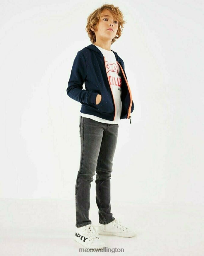 Boys Mexx Schwarz Jess straight leg jeans smoke 2B480T984