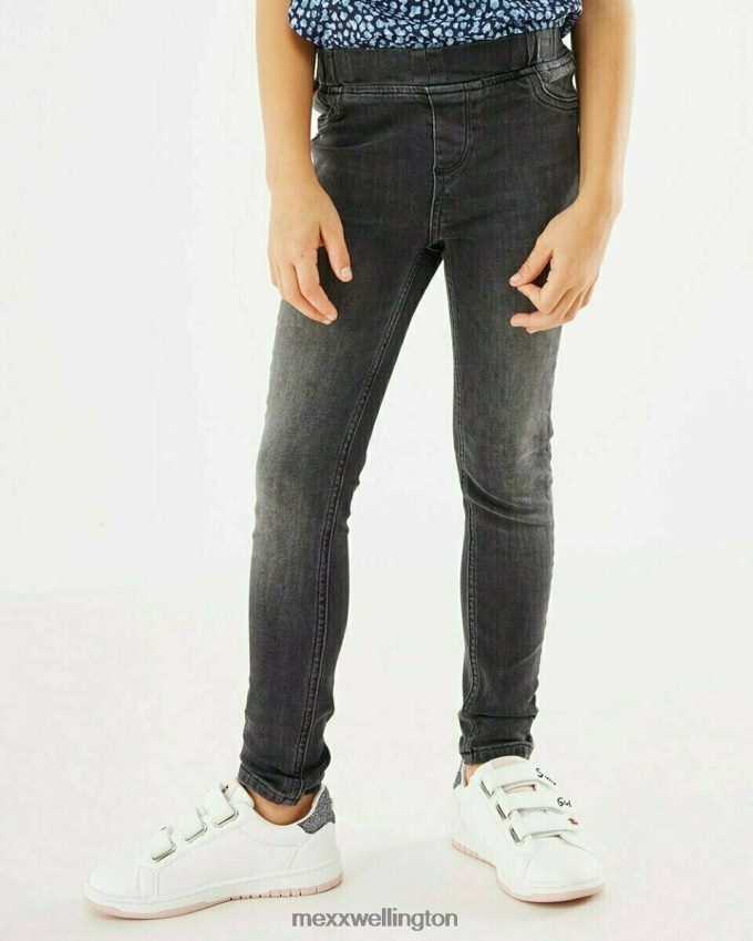 Girls Mexx Schwarz Nikkie skinny leg jeans jegging smoke 2B480T850