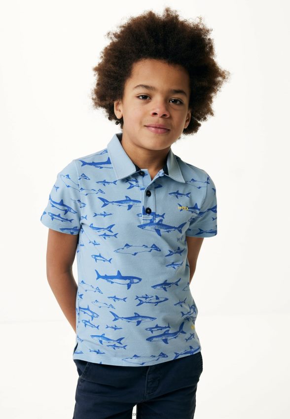 Boys Mexx Blue Polo Print Light 2B480T886