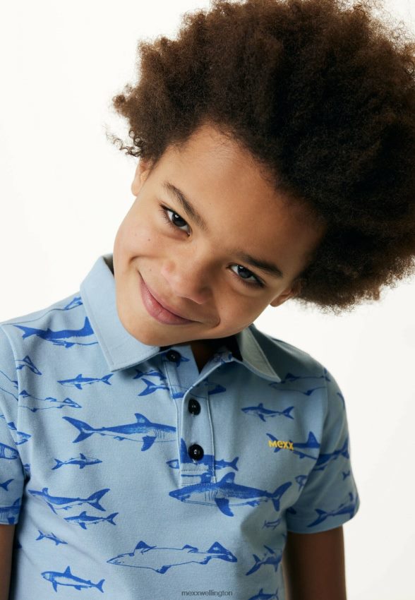 Boys Mexx Blue Polo Print Light 2B480T886
