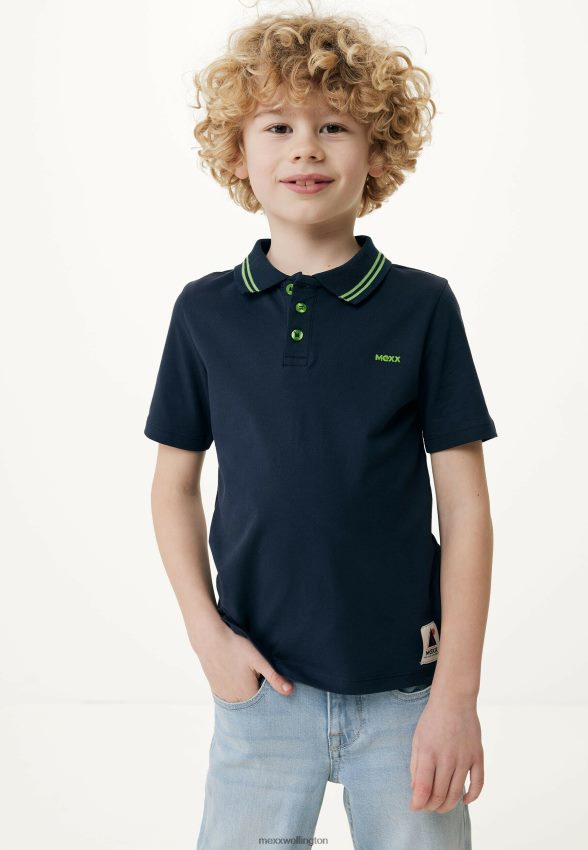 Boys Mexx Blue Polo Tipping Navy 2B480T896
