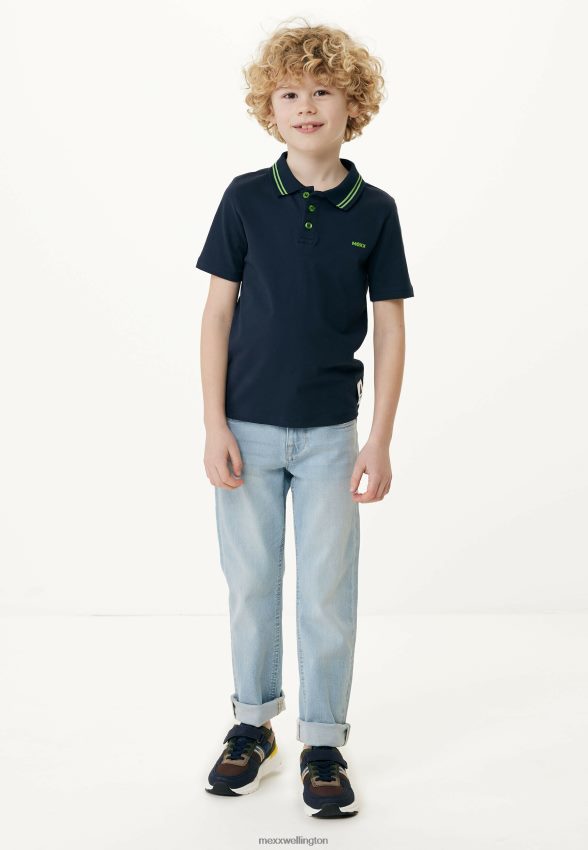 Boys Mexx Blue Polo Tipping Navy 2B480T896
