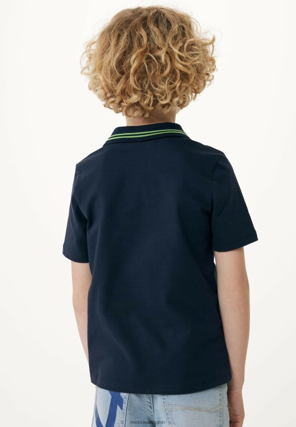 Boys Mexx Blue Polo Tipping Navy 2B480T896