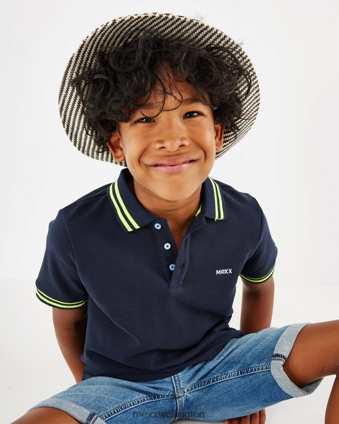 Boys Mexx Cotton Pique polo Navy 2B480T908
