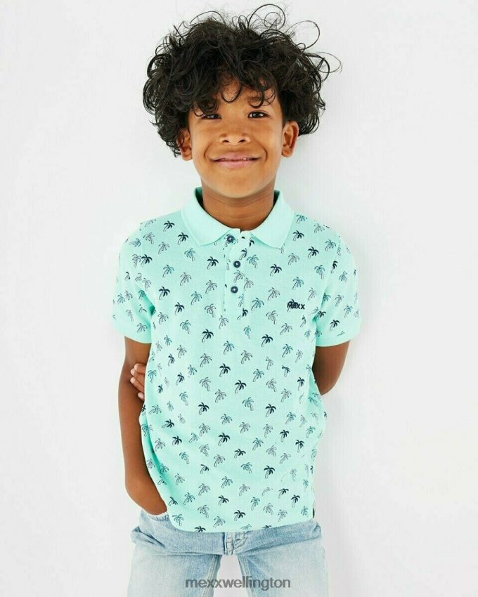 Boys Mexx Green Pique polo bright mint 2B480T979