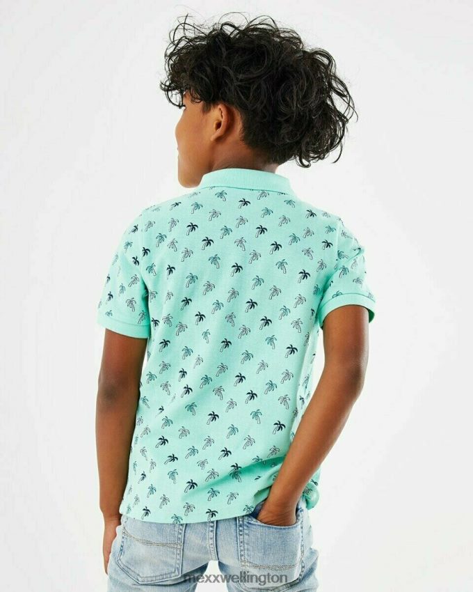 Boys Mexx Green Pique polo bright mint 2B480T979
