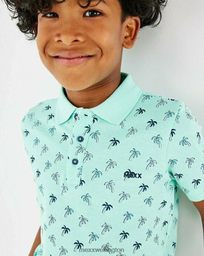 Boys Mexx Green Pique polo bright mint 2B480T979