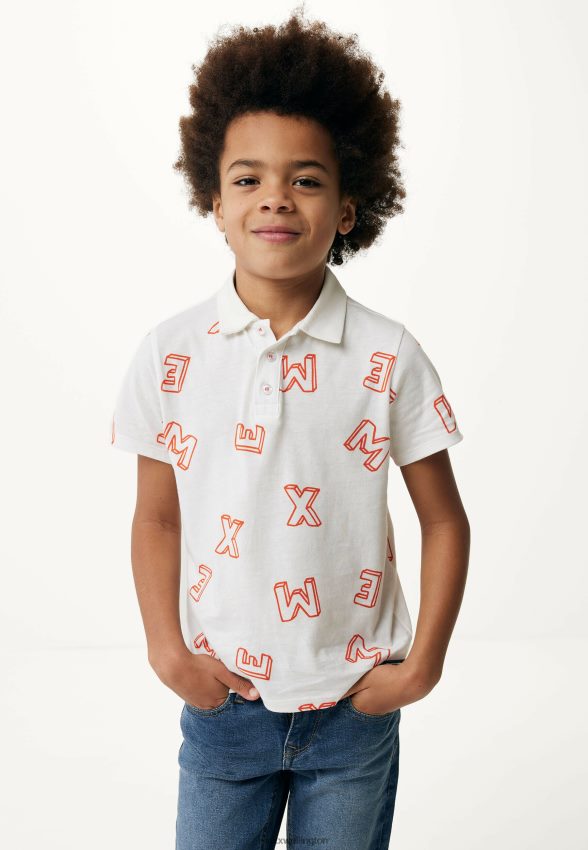 Boys Mexx Orange Polo Print Off White 2B480T901