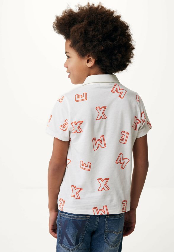 Boys Mexx Orange Polo Print Off White 2B480T901