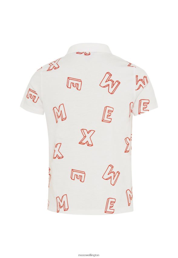 Boys Mexx Orange Polo Print Off White 2B480T901
