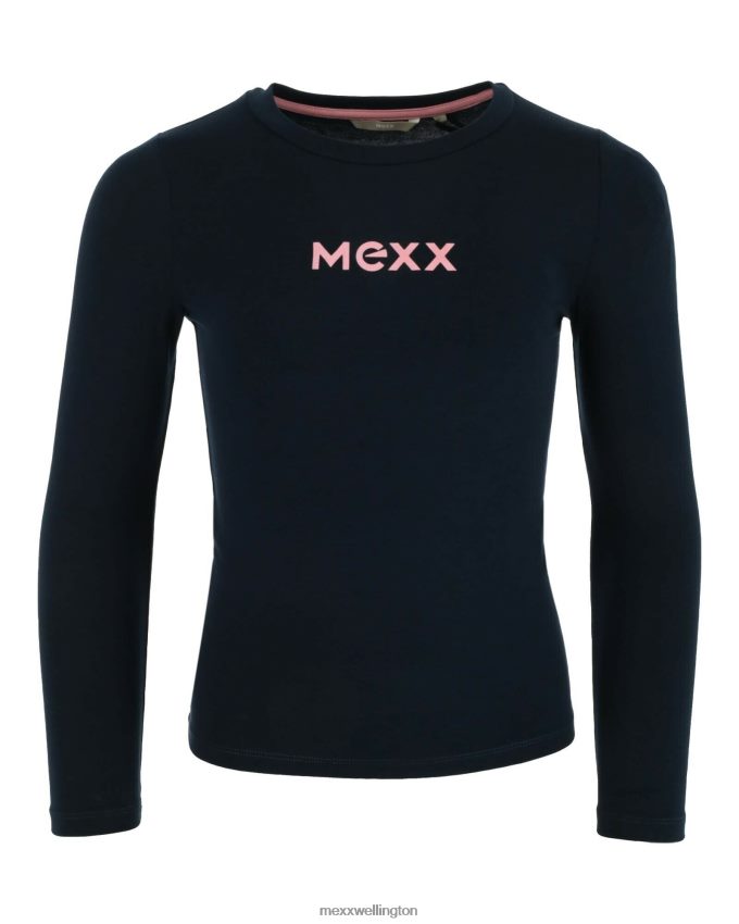 Girls Mexx Blue Basic Long Sleeve Tee Navy 2B480T763