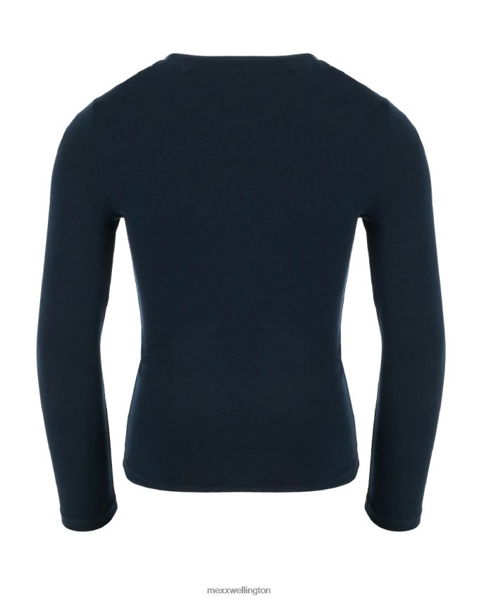 Girls Mexx Blue Basic Long Sleeve Tee Navy 2B480T763