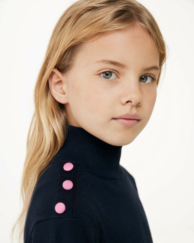 Girls Mexx Blue Dress with turtle neck Navy 2B480T831