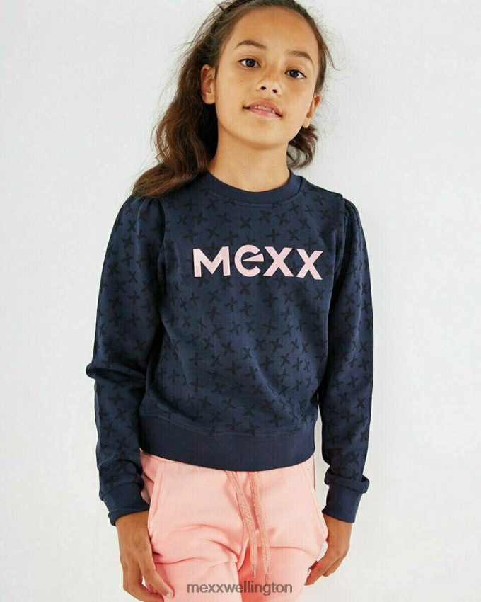 Girls Mexx Blue Puff sleeve sweater navy 2B480T859