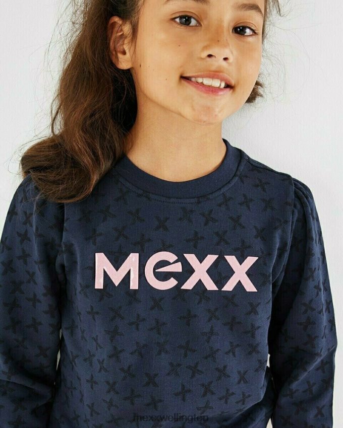 Girls Mexx Blue Puff sleeve sweater navy 2B480T859