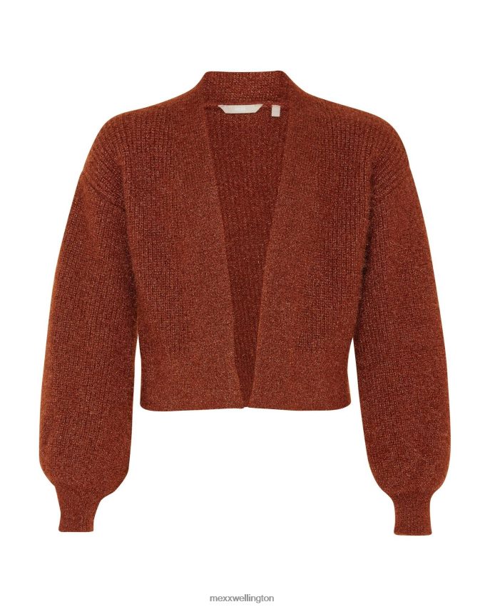 Girls Mexx Brown Lurex cardigan Dark 2B480T820