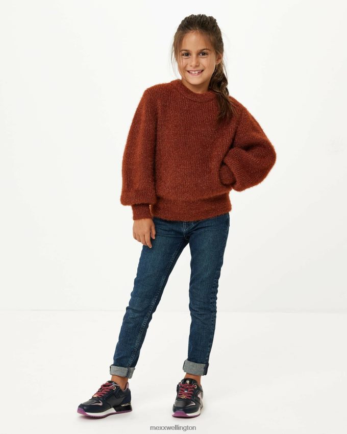 Girls Mexx Brown Lurex pullover Dark 2B480T821