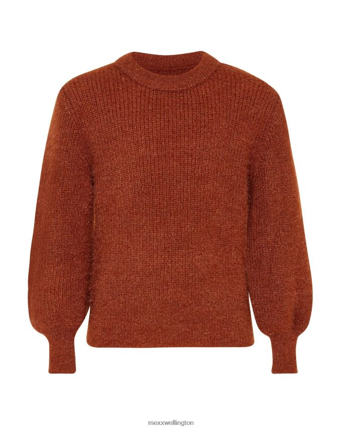 Girls Mexx Brown Lurex pullover Dark 2B480T821