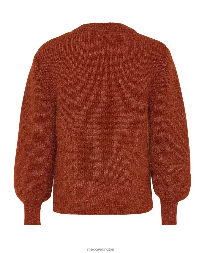 Girls Mexx Brown Lurex pullover Dark 2B480T821