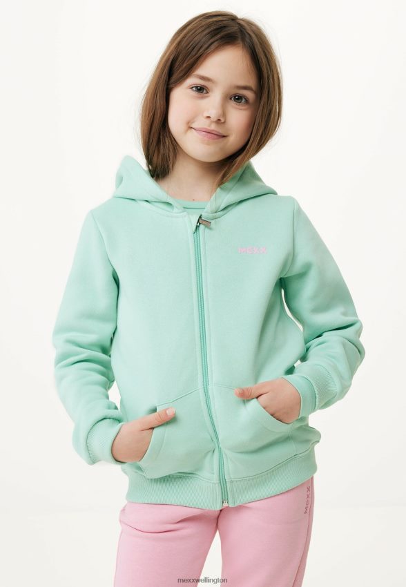 Girls Mexx Green Zip Through Hoodie Light 2B480T768