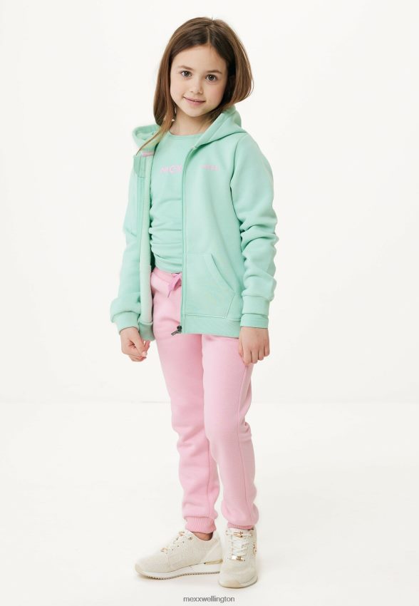 Girls Mexx Green Zip Through Hoodie Light 2B480T768