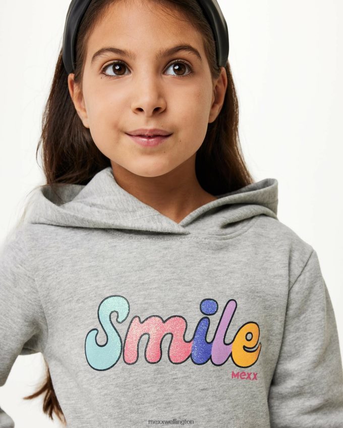 Girls Mexx Grey Hooded sweat dress Melee 2B480T838